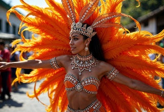 Woman in costume at Trinidad Carnival
