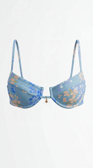 Pink Sands Panel Underwire Top With Tie Back-Bahamas