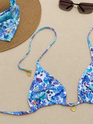 Lime Cay Tie Back Binded Triangle Top-Jamaica