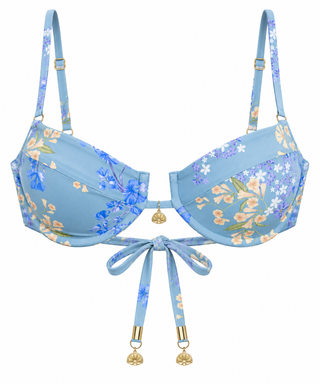 Pink Sands Panel Underwire Top With Tie Back-Bahamas